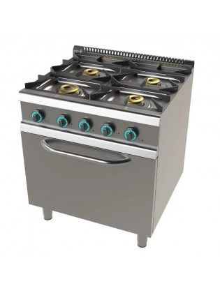 Fogão de 4 Queimadores e 1 Forno GN 2/1 - Gás - 900