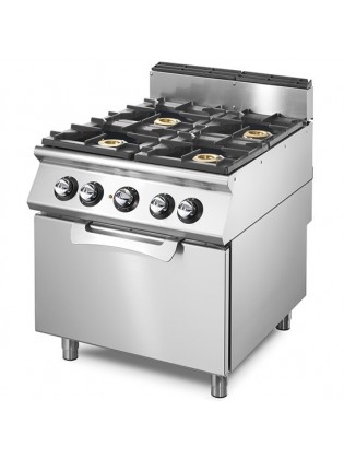 Fogão de 4 Queimadores e 1 Forno GN 2/1 - Gás - 700