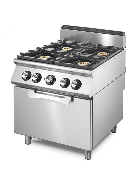 Fogão de 4 Queimadores e 1 Forno GN 2/1 - Gás - 700