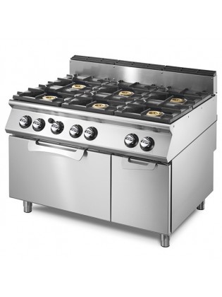 Fogão de 6 Queimadores e Forno GN 2/1 - Gás - 700